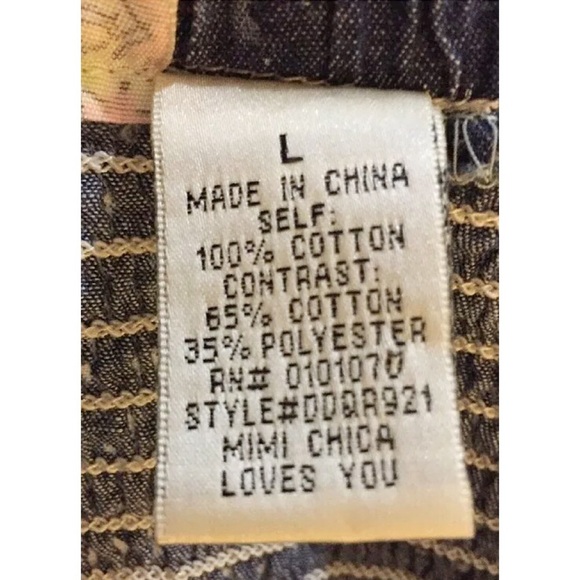 MIMI CHICA Blue Pigment Acid Wash Lace Met Dress Boho Festival - Picture 7 of 8